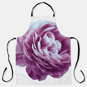 Vintage rose flower purple. Flower isolated on whi Apron