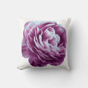 Vintage rose flower purple. Flower isolated on whi Cushion