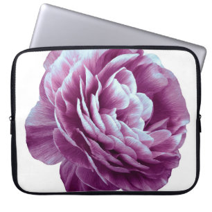 Vintage rose flower purple. Flower isolated on whi Laptop Sleeve