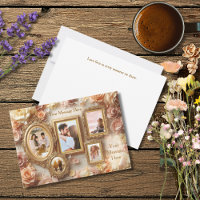 Vintage Rose Frames with Soft Gold Floral Glow