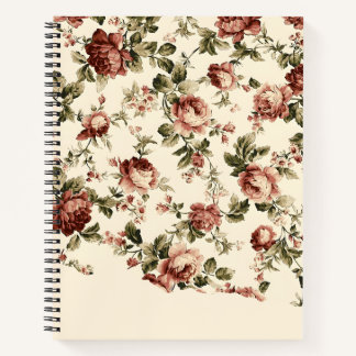 Vintage Rose Garden: A Seamless Floral Pattern Notebook