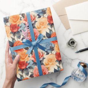 Vintage Rose Garden Classic Floral Pattern Wrapping Paper