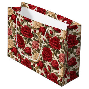 Vintage Rose Garden Large Gift Bag