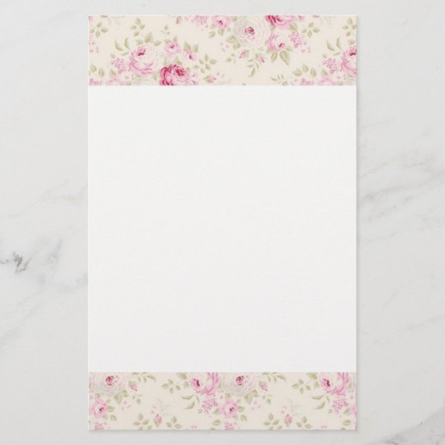 Vintage Rose Garden Stationery (Front)