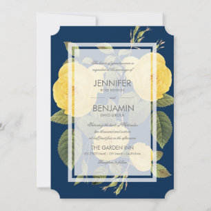 Vintage Rose Garden Wedding Invitation