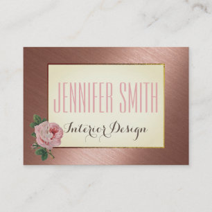 Vintage Rose Gold Appointment Card