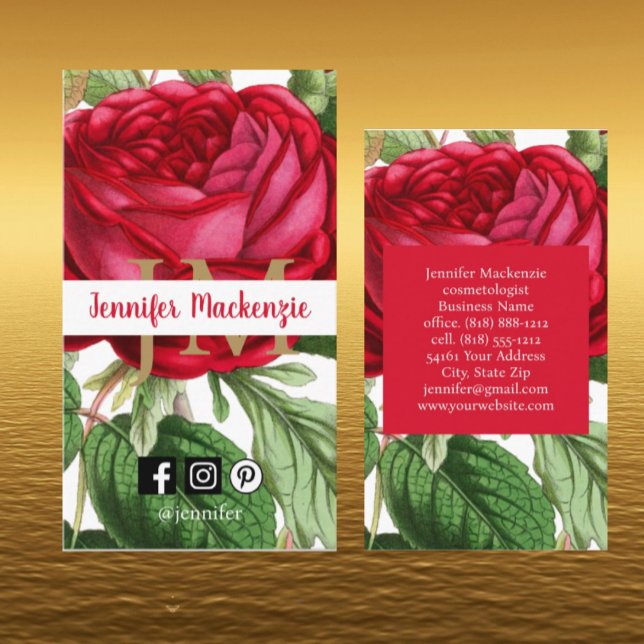 Vintage Rose Gold Pretty Pink  Business Card (Creator Uploaded)