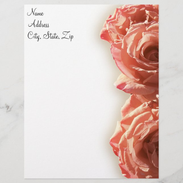 Vintage Rose I Customized Letterhead (Front)