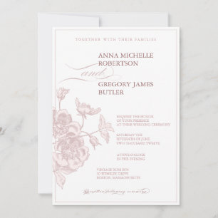 Vintage Rose Invitation