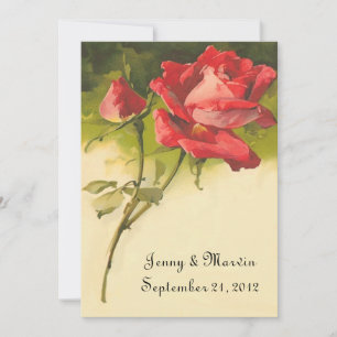 Vintage Rose Invitation