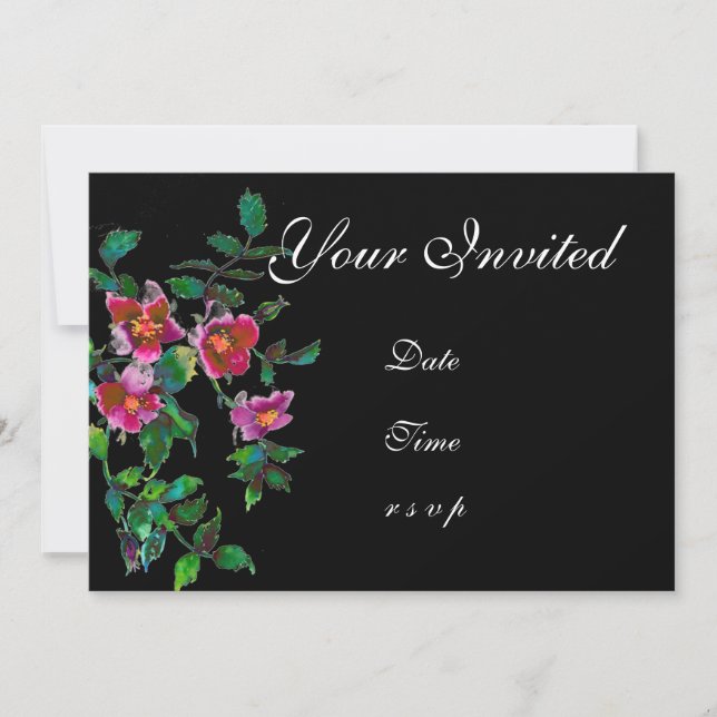 Vintage Rose Invitations (Front)