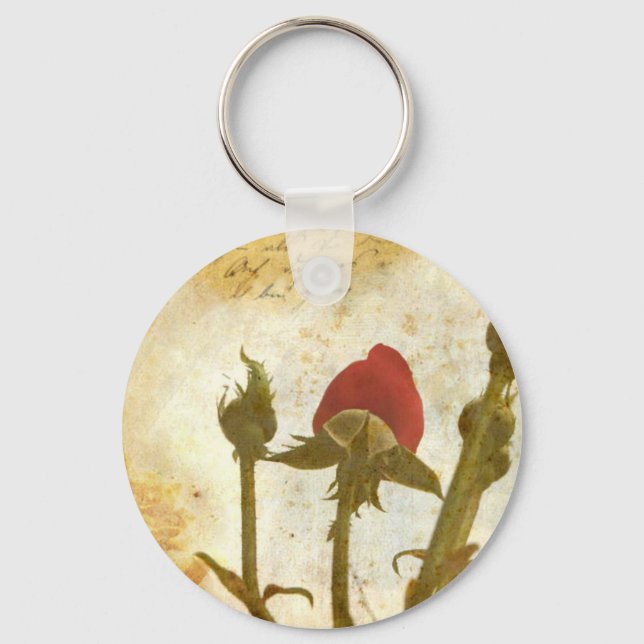 Vintage Rose Key Ring (Front)