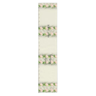 Vintage Rose & Lace Wedding Table Runner