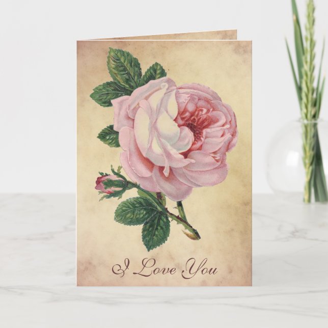 Vintage Rose Love Card (Front)