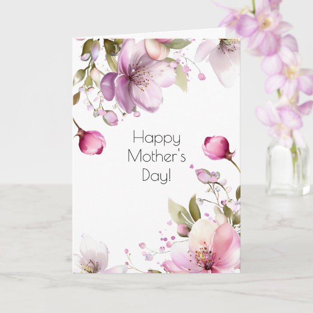 Vintage Rose Mother's Day Card (Orchid)