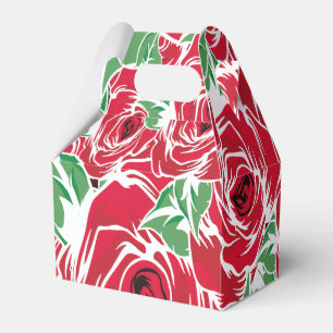 Vintage Rose Pattern Elegant Floral Design Favour Box