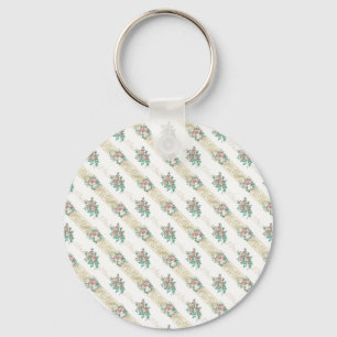 Vintage Rose Pattern - Keychain