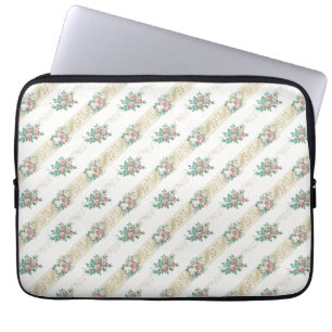 Vintage Rose Pattern - Laptop Sleeve