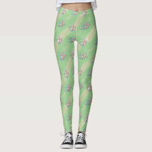 Vintage Rose Pattern - Leggings