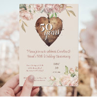 Vintage Rose Peony 50th Wedding Anniversary