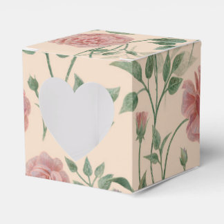 Vintage rose petals favour box