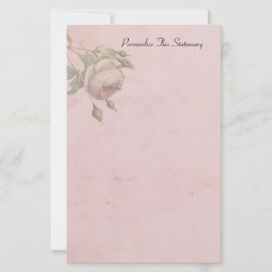 Vintage Rose Pink Personalised Stationery