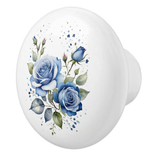 Vintage Rose Poem Ceramic Knob
