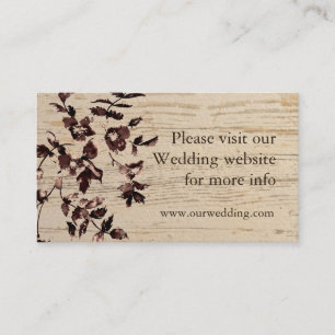 Vintage rose rustic wedding card