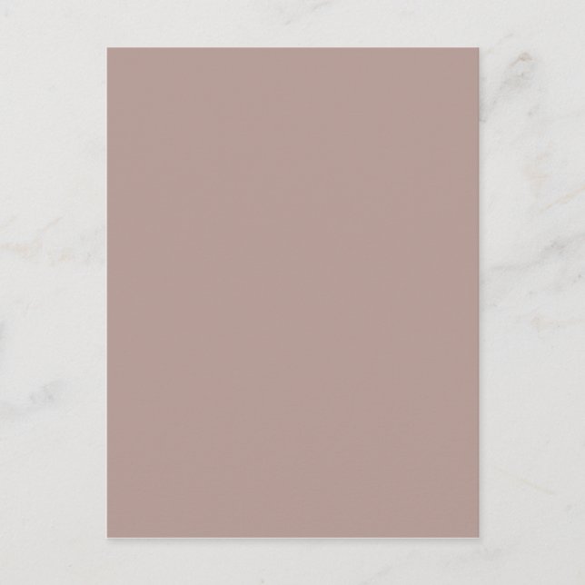 Vintage Rose Taupe Pink Earthtone Template Colour Postcard (Front)