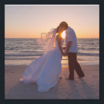 Vintage Rose Tinted Wedding 8"x8" Photo Print<br><div class="desc">A square 8"x8" photo enlargement print wall art. Add your own personalised text to create a personalised touch. If you have a landscape or portrait photo, you can either crop your image ahead of time or use the dynamic crop feature right here in the system. You can change the opacity...</div>