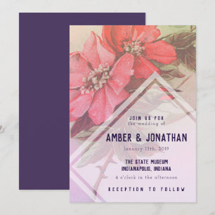 Vintage Rose Wedding Invitation