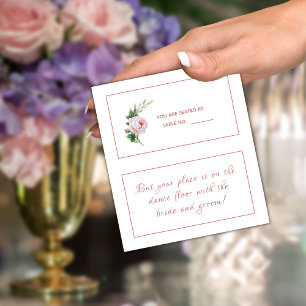 Vintage Rose Wedding Place Card