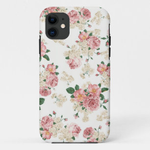 Vintage Rose with White Background iPhone 11 Case