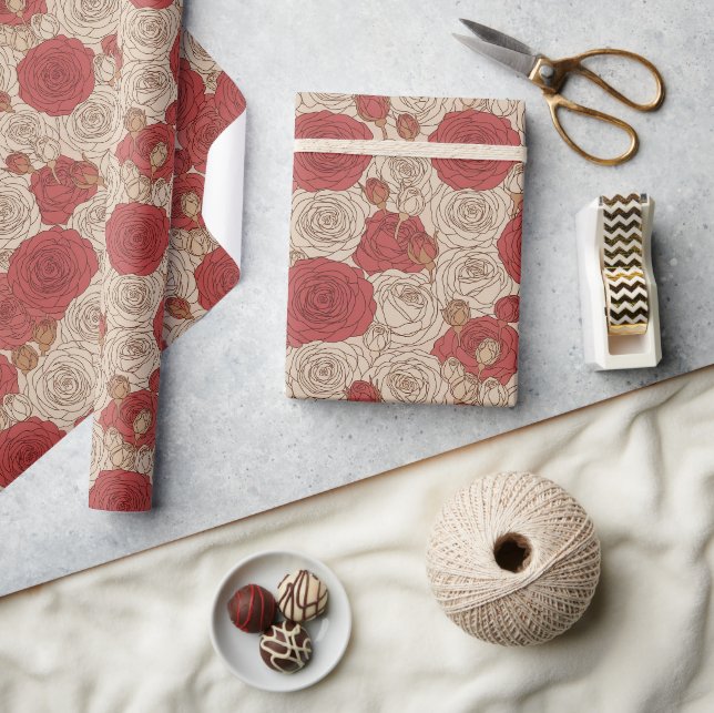 Vintage Rose  Wrapping Paper (Crafts)