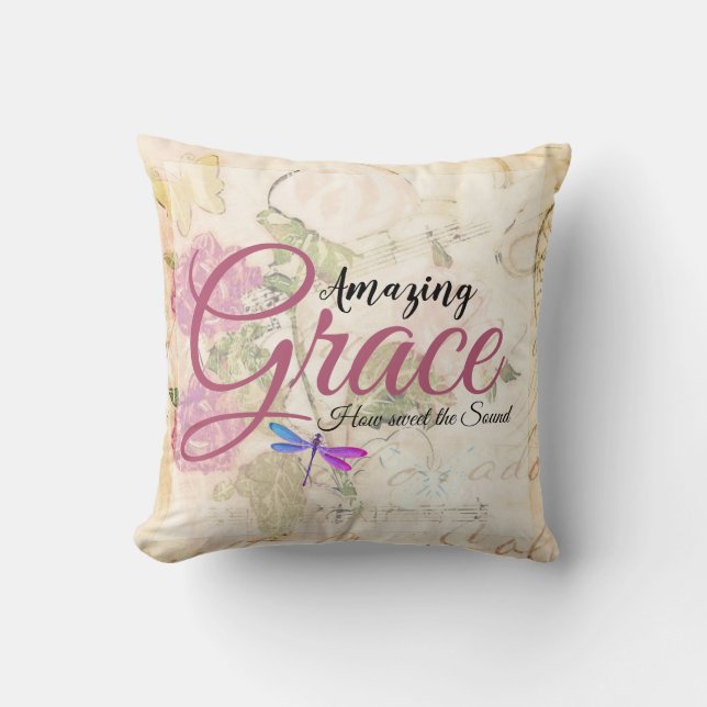 Vintage roses Amazing Grace Cushion (Front)