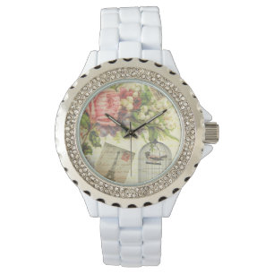 Vintage Roses and Caged Bird Watch