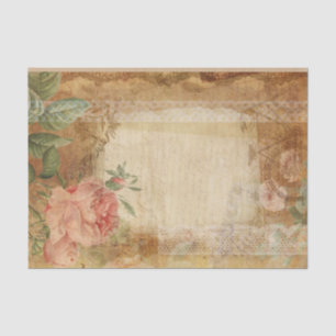 Vintage Roses and Lace Tissue Paper