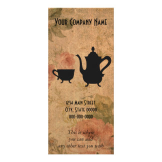 Vintage Roses and Tea Rack Card