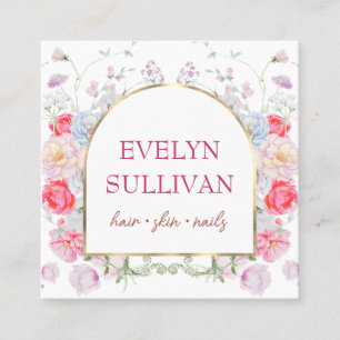 Vintage roses arch business card