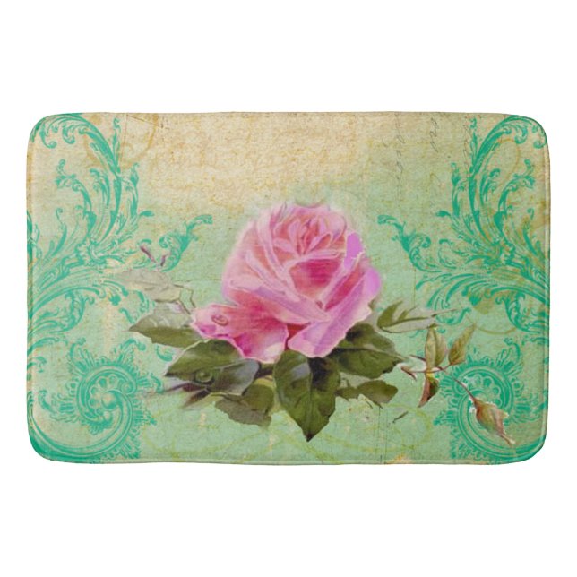 Vintage Roses Bath Mat (Front)