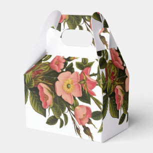 Vintage Roses Beautiful Pink Botanical Favour Box