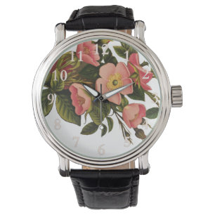 Vintage Roses Beautiful Pink Botanical Watch