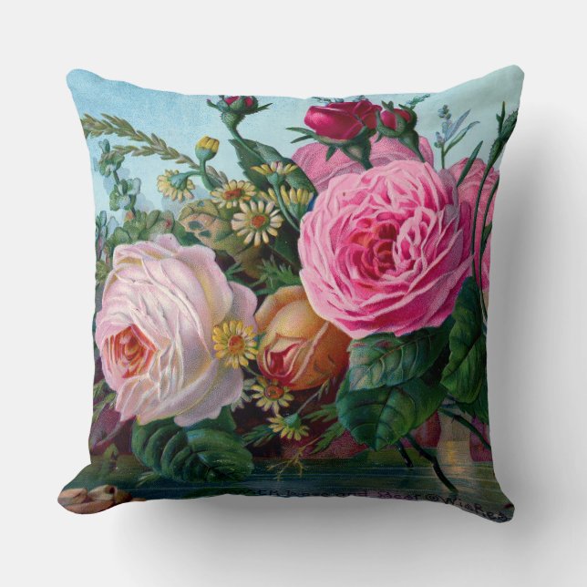 Vintage Roses Cushion (Front)