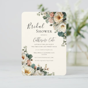 Vintage Roses Floral Bridal  Invitation