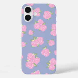 Vintage roses floral pattern iPhone 16 plus case
