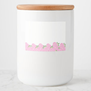 Vintage roses floral pattern food label