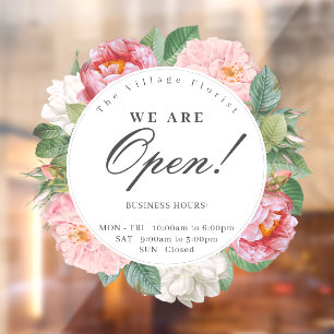 Vintage Roses Floral Round Business Opening Hours