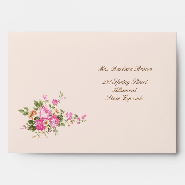 Vintage roses Greating card Envelope (Front)