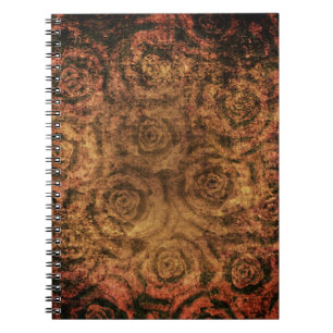 Vintage, roses, grunge notebook