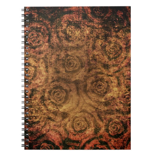 Vintage, roses, grunge notebook (Front)